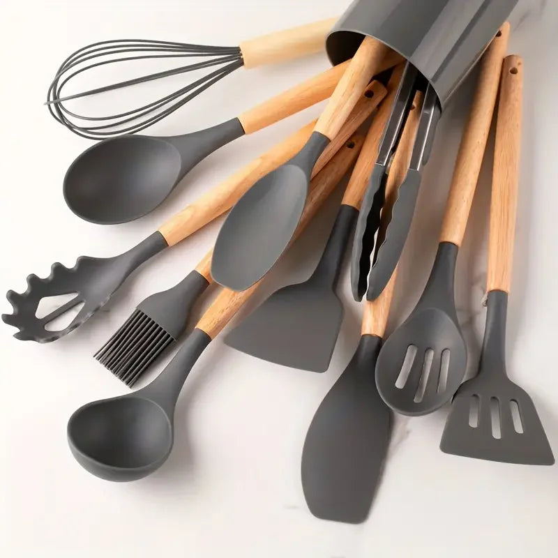 Kit-ustensiles-de-cuisine-en-silicone-vintage-gris