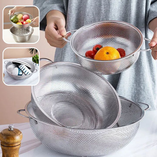 Colander With Stainless Steel Handles™ │ Passoire avec pognées en inox │ Passoire - Cuisine Vrac