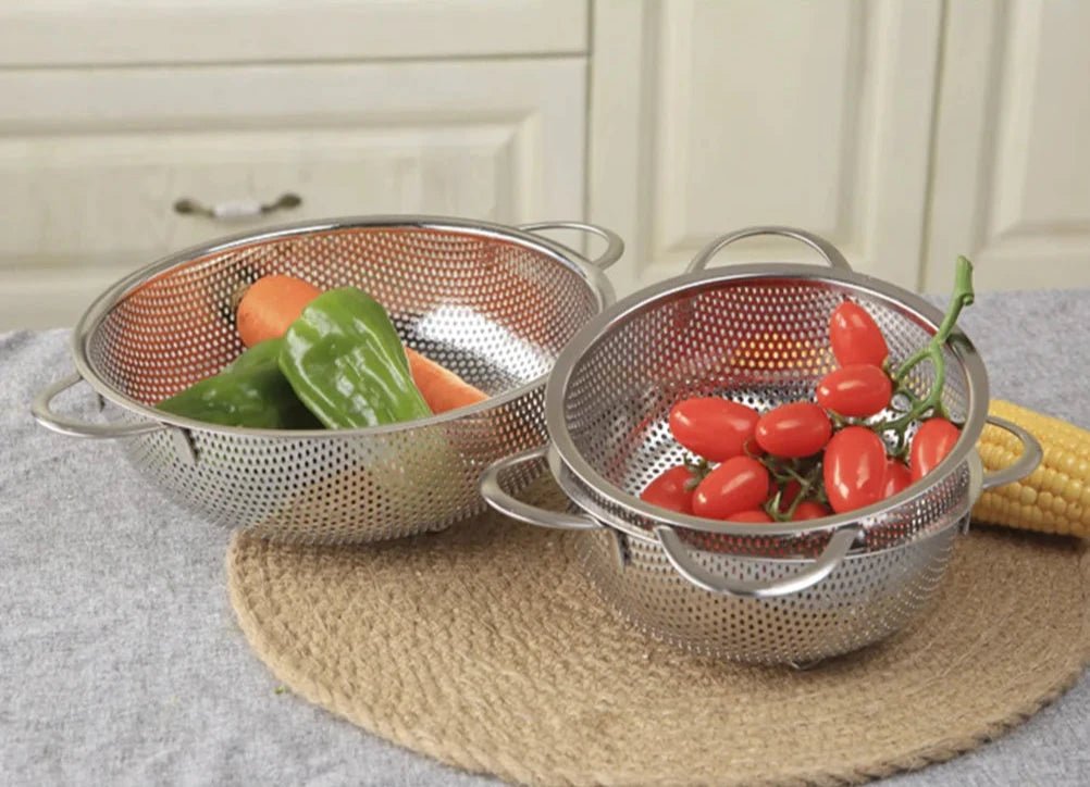 Colander With Stainless Steel Handles™ │ Passoire avec pognées en inox │ Passoire - Cuisine Vrac