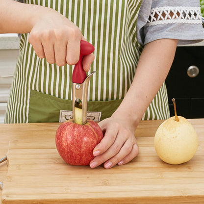 vide-pomme-personne-qui-enleve-le-noyau-d-une-pomme-sur-une-planche-a-decouper