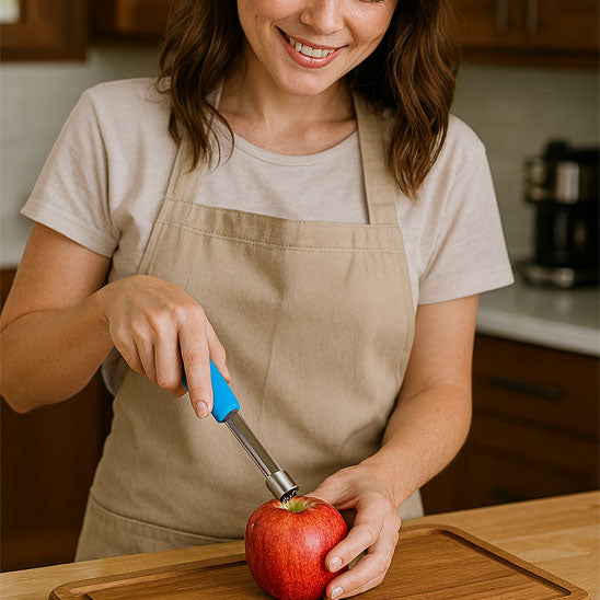 vide-pomme-personne-qui-enleve-le-noyau-d-une-pomme